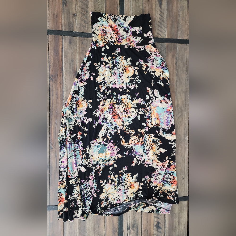 Abstract floral maxi skirt by lularoe